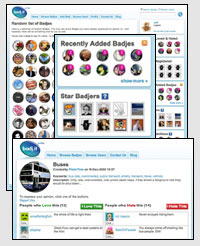 Badj.it website screen shots Badj.it website screen shots