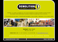 Demolition 1 website screenshot Demolition 1 website screenshot