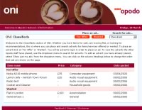 ONI Intranet website screenshot ONI Intranet website screenshot