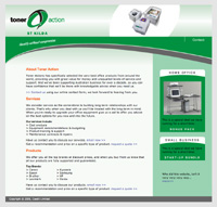 Toner Action website screenshot Toner Action website screenshot