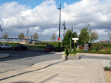 Facing the Thames from outside the entrance