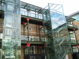 The stairs and elevator